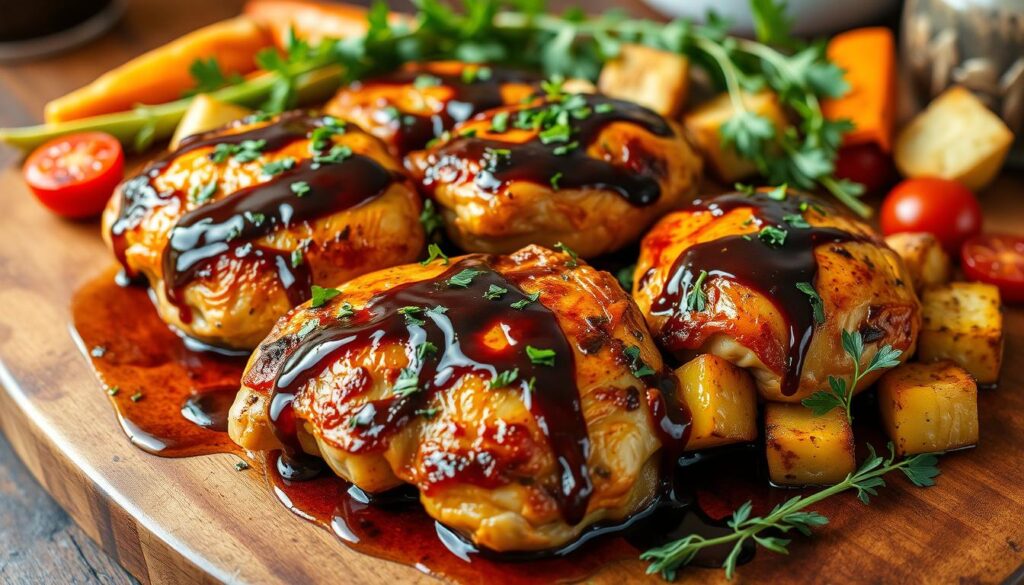 Baked Balsamic Chicken Thighs