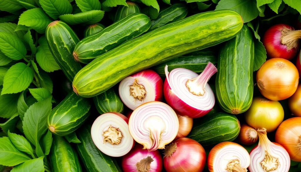 Cucumber and Onion Nutrition Benefits