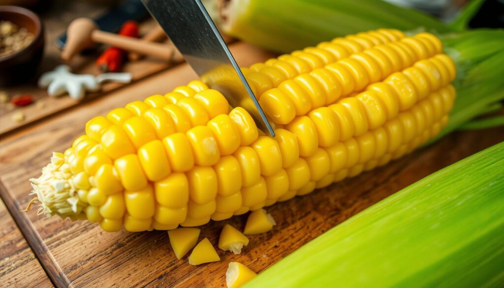 Cutting Corn Ribs