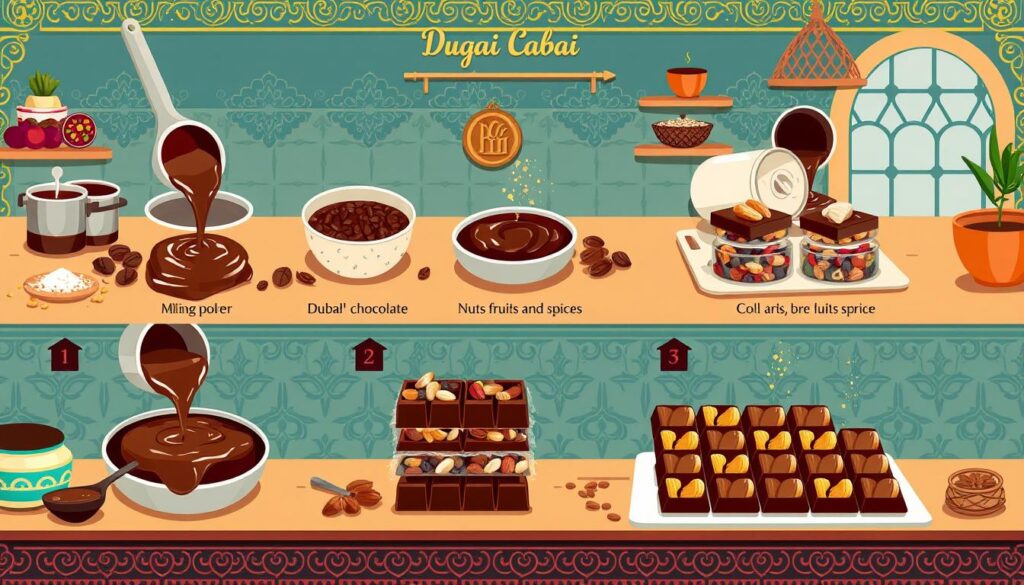 Dubai Chocolate Bar Making Process