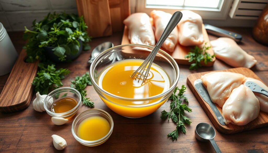 Honey Mustard Marinade Preparation