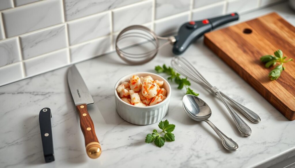 Kitchen Tools for Crab Brûlée