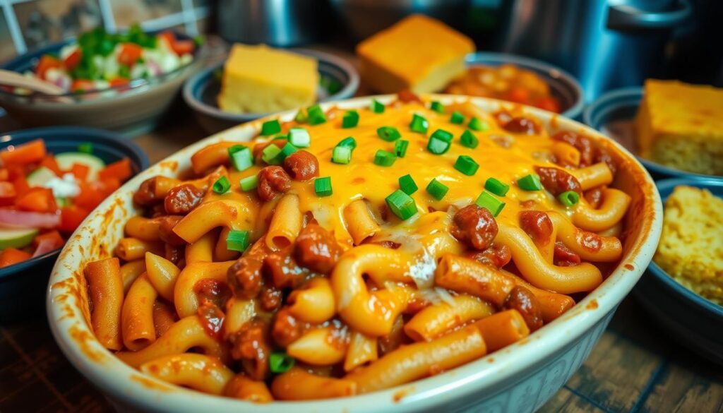 Chili Dog Macaroni Casserole Serving Suggestion