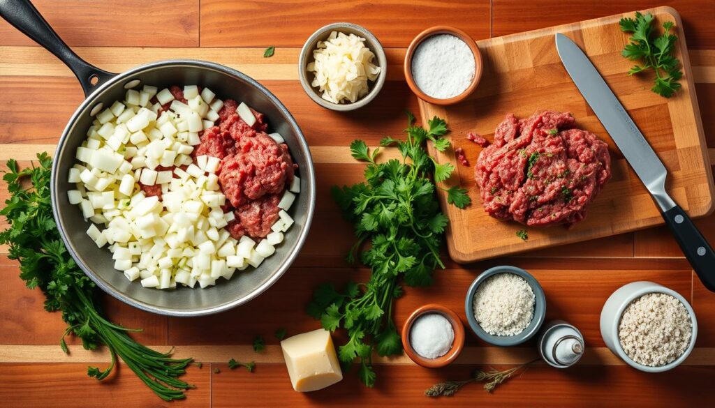 French Onion Beef Meatballs Ingredients