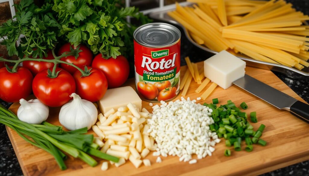 Rotel Pasta Ingredients Preparation