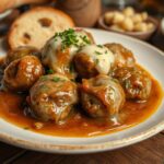 french onion meatballs