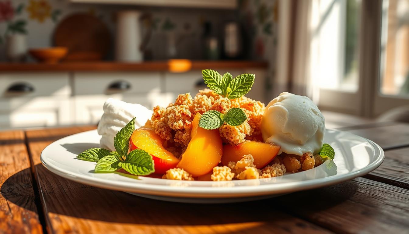 peach crumble recipe